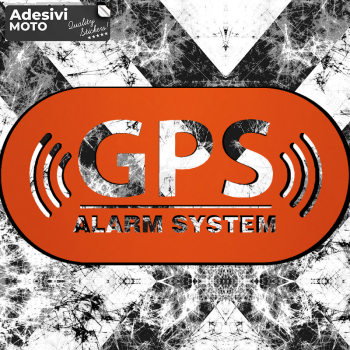"GPS Alarm System" Sticker Fuel Tank-Helmet-Scooter-Tuning-Car
