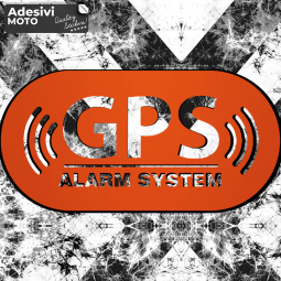"GPS Alarm System" Sticker Fuel Tank-Helmet-Scooter-Tuning-Car