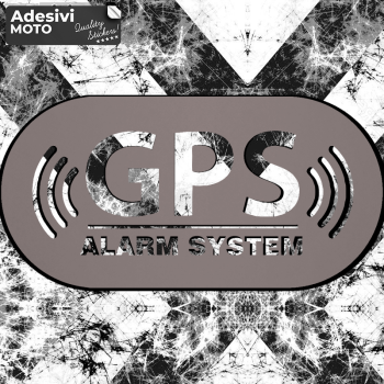Adesivo "GPS Alarm System" Serbatoio-Casco-Motorino-Tuning-Auto