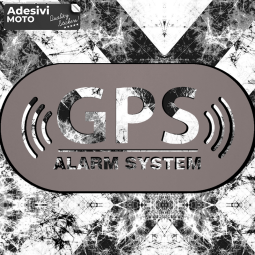 Adesivo "GPS Alarm System" Serbatoio-Casco-Motorino-Tuning-Auto