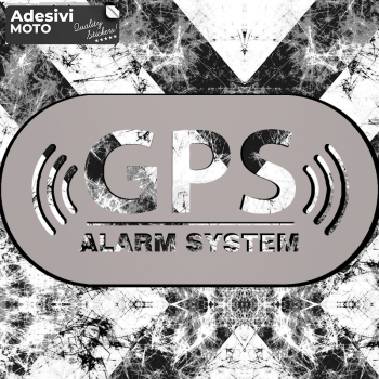 "GPS Alarm System" Sticker Fuel Tank-Helmet-Scooter-Tuning-Car