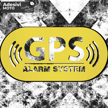 "GPS Alarm System" Sticker Fuel Tank-Helmet-Scooter-Tuning-Car