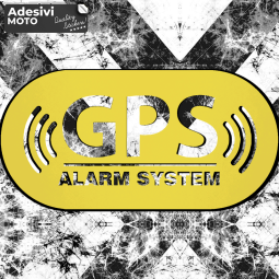 Adesivo "GPS Alarm System" Serbatoio-Casco-Motorino-Tuning-Auto