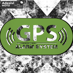 Adesivo "GPS Alarm System" Serbatoio-Casco-Motorino-Tuning-Auto