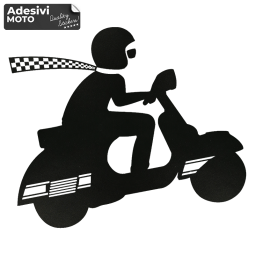 Adesivo Impennata con Piaggio Vespa per Frontale-Fiancate-Codone-Casco