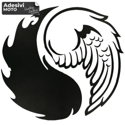 Autocollant Yin et Yang Moderne Réservoir-Casque-Scooter-Réglage-Voiture