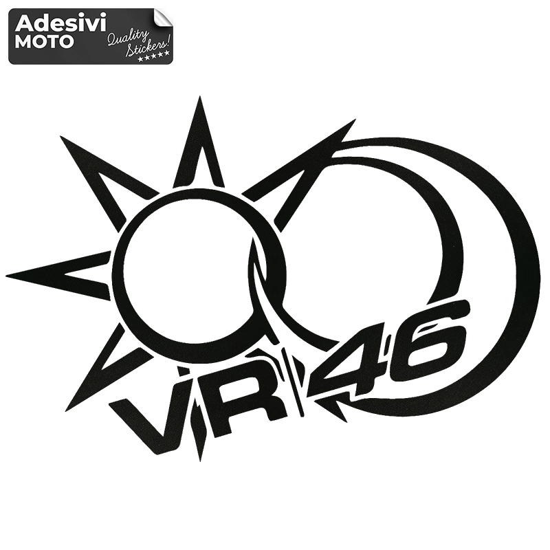 Adesivo VR46 Sole e Luna Serbatoio-Casco-Parafango-Fiancate