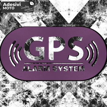 "GPS Alarm System" Sticker Fuel Tank-Helmet-Scooter-Tuning-Car