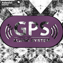 "GPS Alarm System" Sticker Fuel Tank-Helmet-Scooter-Tuning-Car