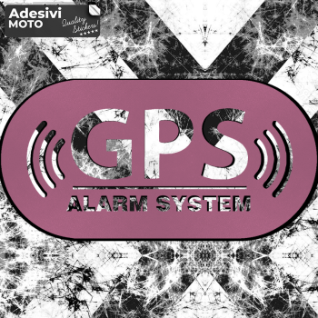 "GPS Alarm System" Sticker Fuel Tank-Helmet-Scooter-Tuning-Car