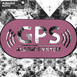 Adesivo "GPS Alarm System" Serbatoio-Casco-Motorino-Tuning-Auto