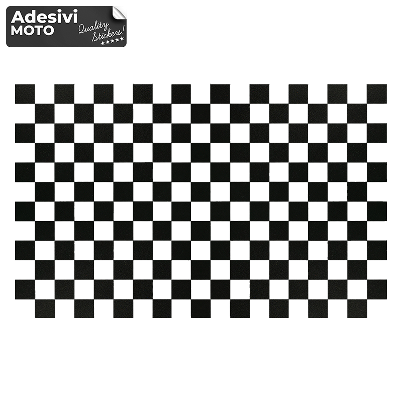 Adesivo Scacchi 12 Quadrati Serbatoio-Casco-Motorino-Tuning-Auto