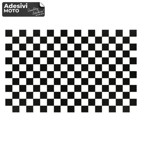 Adesivo Scacchi 12 Quadrati Serbatoio-Casco-Motorino-Tuning-Auto