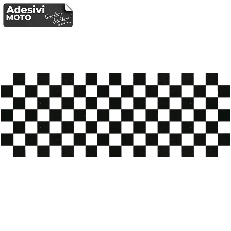 Adesivo Scacchi 7 Quadrati Serbatoio-Casco-Motorino-Tuning-Auto