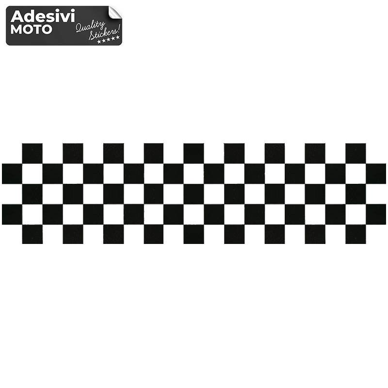 Adesivo Scacchi 5 Quadrati Serbatoio-Casco-Motorino-Tuning-Auto