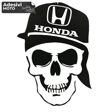 Adesivo Teschio + "Honda" Tipo 4 Paraurti-Sportelli-Cofano-Tuning-Auto