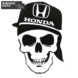Adesivo Teschio + "Honda" Tipo 4 Paraurti-Sportelli-Cofano-Tuning-Auto
