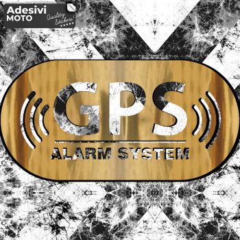 Adesivo "GPS Alarm System" Serbatoio-Casco-Motorino-Tuning-Auto