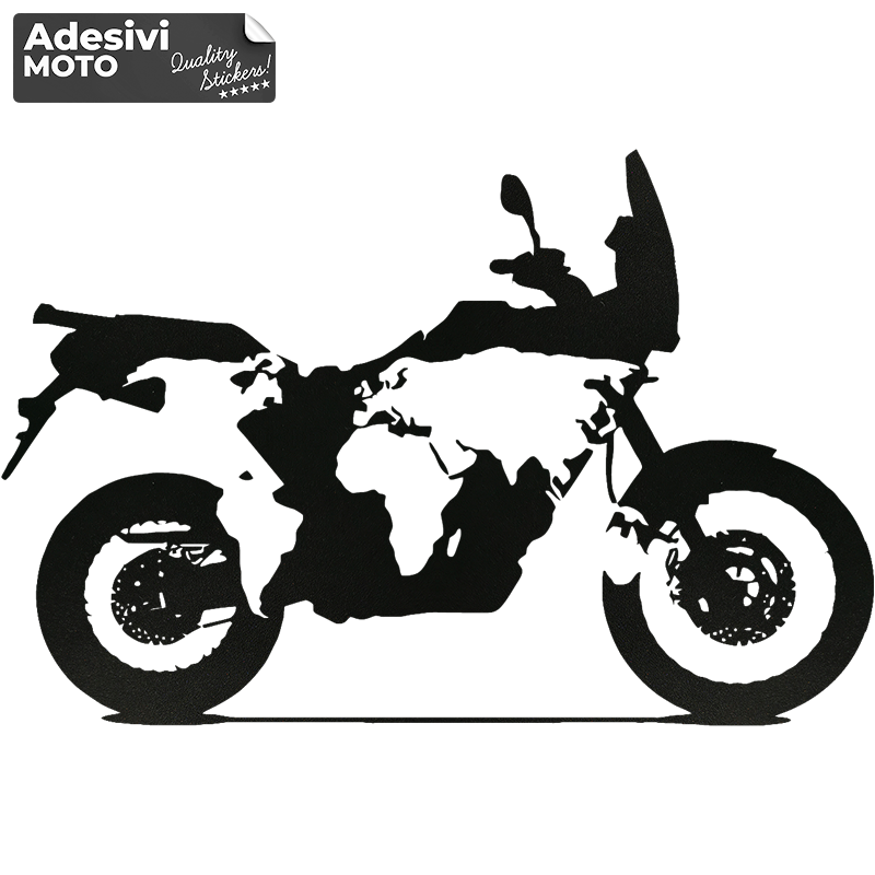 Autocollant Planisphère + Africa Twin Réservoir-Valises-Carénage Inférieur-Queue-Casque