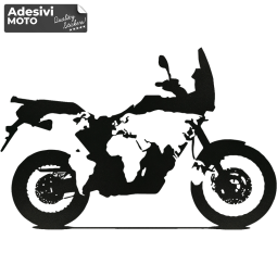 Adesivo Planisfero + Africa Twin Serbatoio-Valigie-Vasca-Codone-Casco