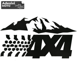 Adesivo 4X4 + Montagna Fuoristrada-Cofano-Sportelli-Fiancate-Auto