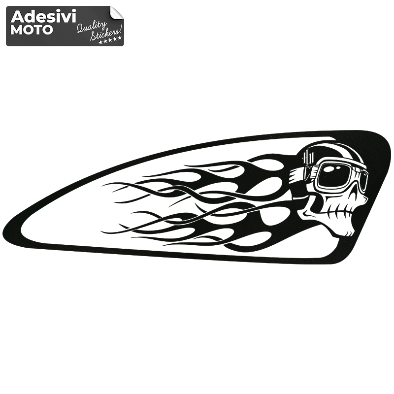 Tank Sticker Right + Skull with Helmet Sticker