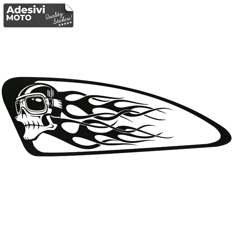Tank Sticker Left + Skull with Helmet Sticker
