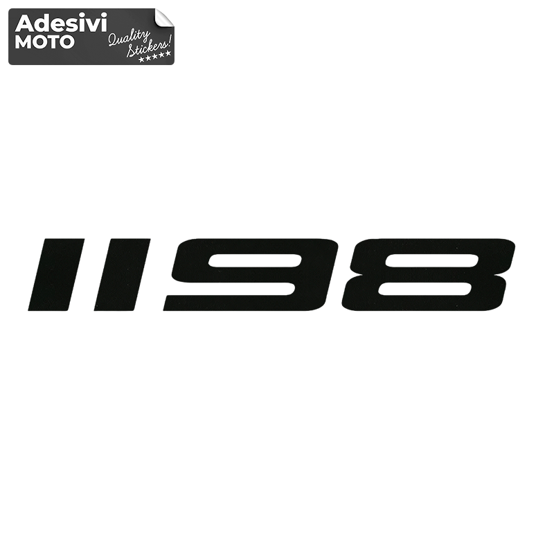 "1198" Sticker Fuel Tank-Sides-Tip-Tail-Helmet