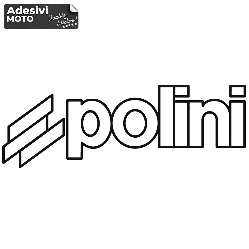 Autocollant "Polini" Carénages-Casque-Scooter-Avant