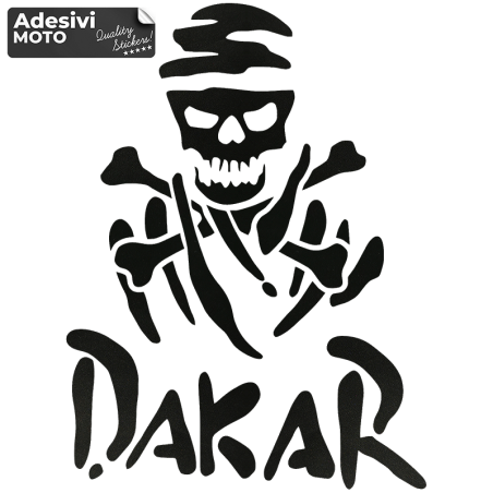 Autocollant Squelette "Dakar" Réservoir-Valises-Carénage Inférieur-Queue-Casque