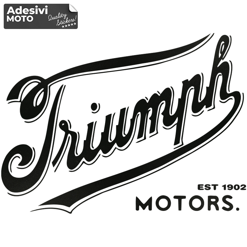 Autocollant "Triumph Motors Est 1902" Avant-Réservoir-Aile-Casque