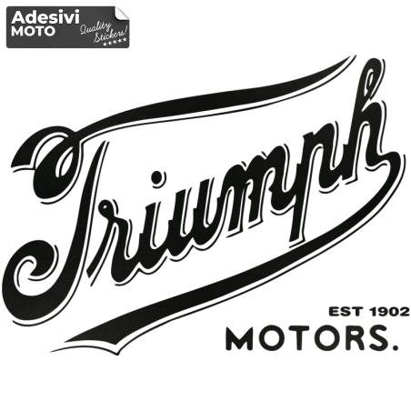 Autocollant "Triumph Motors Est 1902" Avant-Réservoir-Aile-Casque