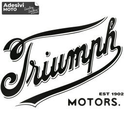 Adesivo "Triumph Motors Est 1902" Frontale-Serbatoio-Parafango-Casco