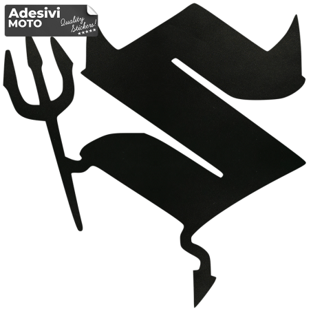 Adesivo Logo Suzuki Diavolo Serbatoio-Parafango-Vasca-Codone-Casco