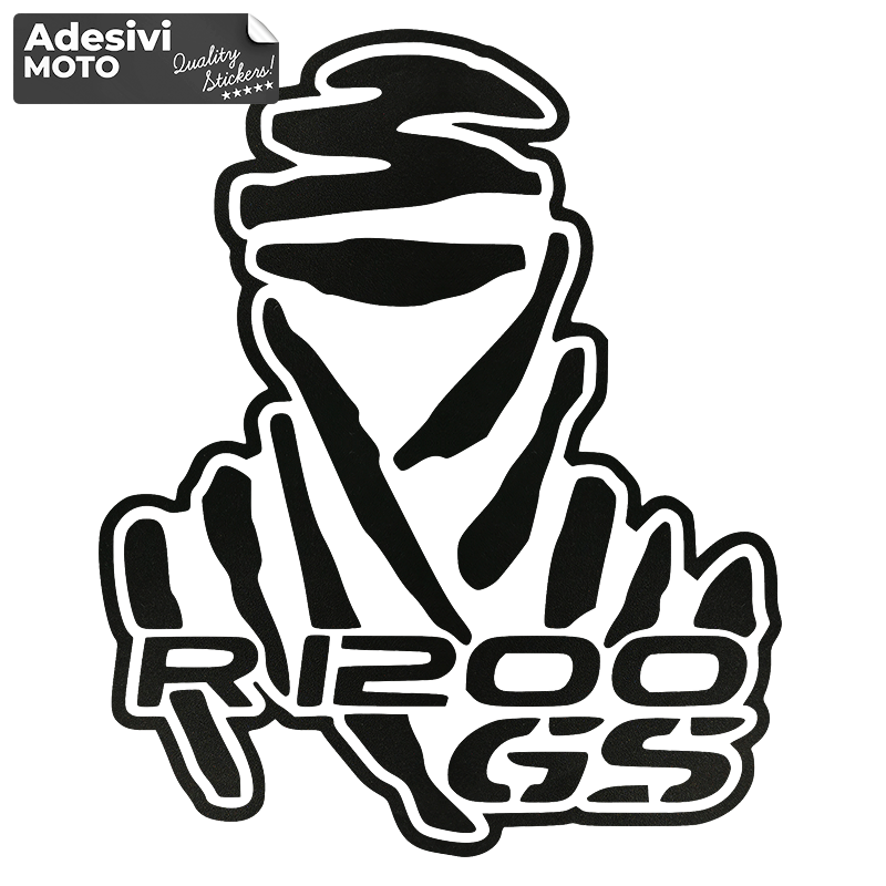 Adesivo Logo Dakar + "R1200 GS" Serbatoio-Fiancate-Vasca-Codone-Casco