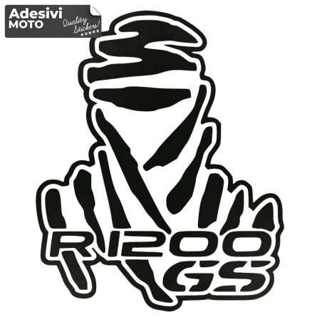 Adesivo Logo Dakar + "R1200 GS" Serbatoio-Fiancate-Vasca-Codone-Casco