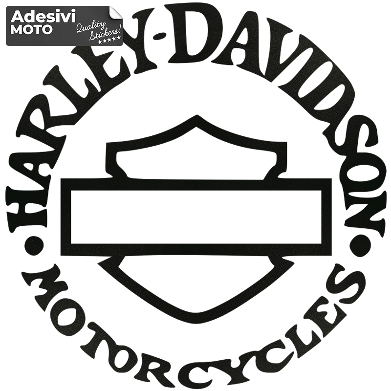 Shield + "Harley Davidson Motorcycles" Sticker Windscreen-Tank-Fender-Helmet