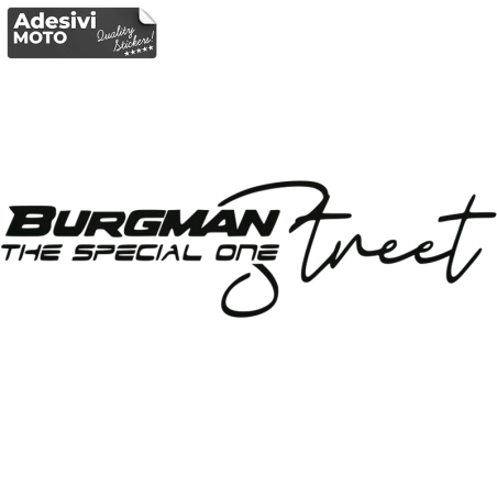 Adesivo Suzuki "Burgman The Special One Street" Serbatoio-Codone-Fiancate-Parafango-Casco