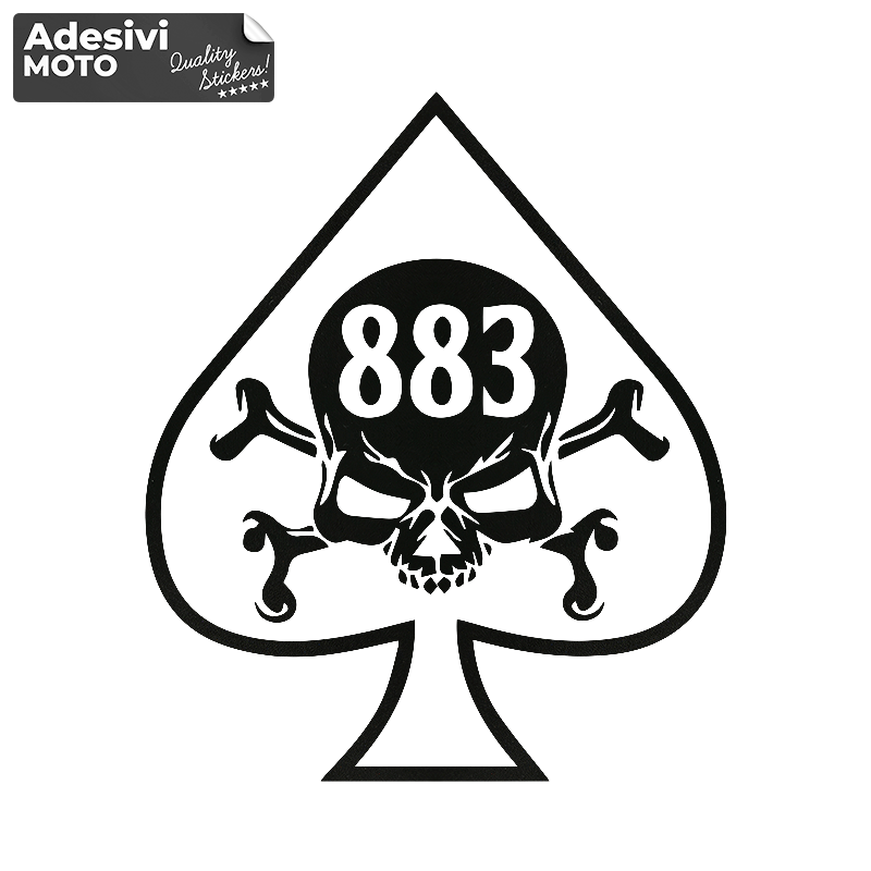 Harley Davidson "883" Spades Sticker Fuel Tank-Fender-Helmet