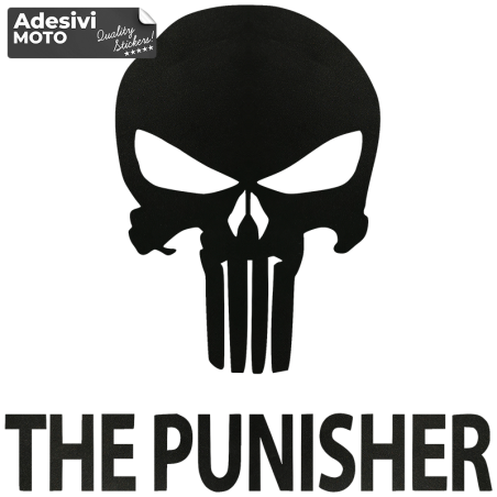 Adesivo Logo + "The Punisher" Serbatoio-Casco-Motorino-Tuning-Auto