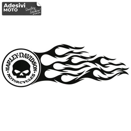Autocollant Flamme "Harley Davidson Motorcycles" Type 3 Réservoir-Aile-Casque