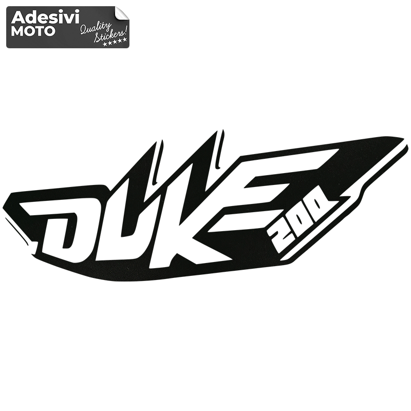 Autocollant Ktm "Duke 200" Type 2 Casque-Côtés-Réservoir-Queue-Aile