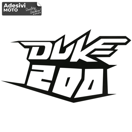 Adesivo Ktm "Duke 200" Tipo 3 Casco-Fiancate-Serbatoio-Codone-Parafango