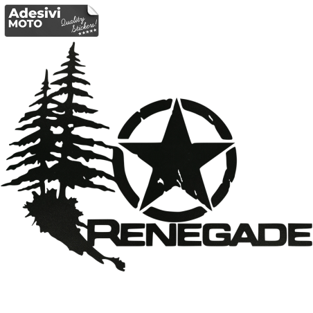 Autocollant "Renegade" + Étoile + Forêt Capot-Compteurs-Côtés