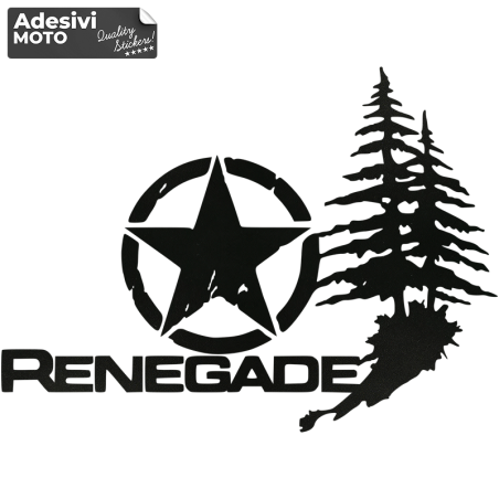 Adesivo "Renegade" + Stella + Foresta Tipo 2 Cofano-Sportelli-Fiancate