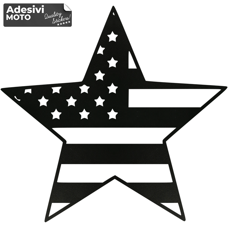 Adesivo Stella USA Serbatoio-Valigie-Codone-Casco