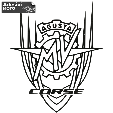 Adesivo "MV Agusta Corse" Tipo 3 Serbatoio-Fiancate-Cupolino-Codone-Casco