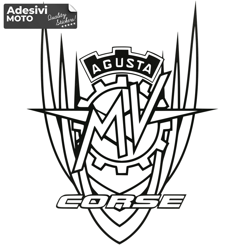 "MV Agusta Corse" Type 4 Sticker Fuel Tank-Sides-Fairing-Tail-Helmet