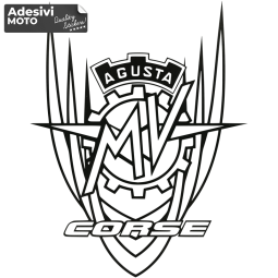 Adesivo "MV Agusta Corse" Tipo 4 Serbatoio-Fiancate-Cupolino-Codone-Casco