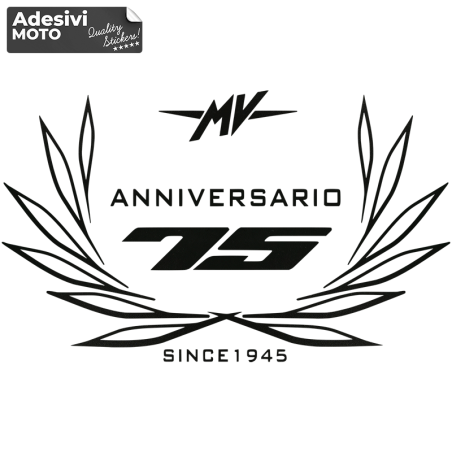 Adesivo "MV Anniversario 75 Since 1945" Serbatoio-Fiancate-Cupolino-Codone-Casco